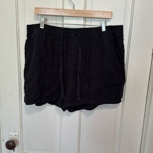 St. John’s Bay Linen Blend Shorts in Black